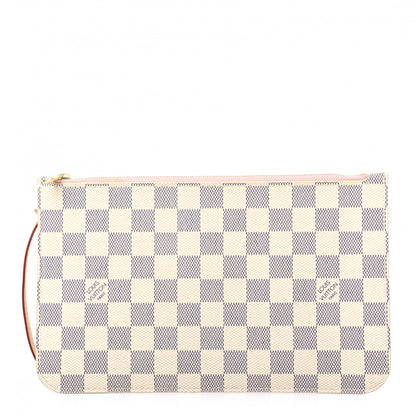 Louis Vuitton Damier Azur Neverfull MM GM Pochette Rose Ballerine 1 of 7
