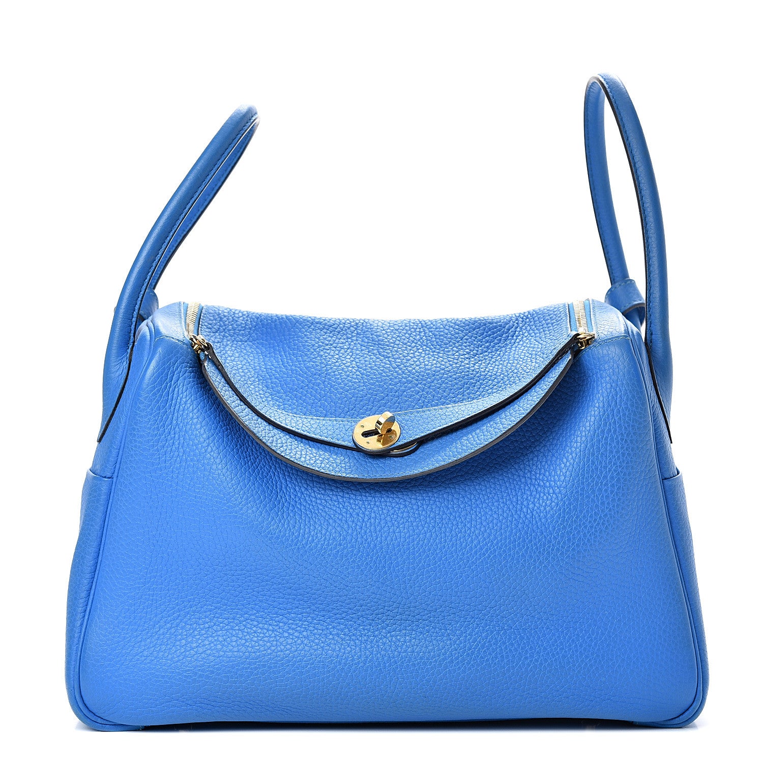 Hermes Taurillon Clemence Lindy 34 Bleu Hydra 1 of 17
