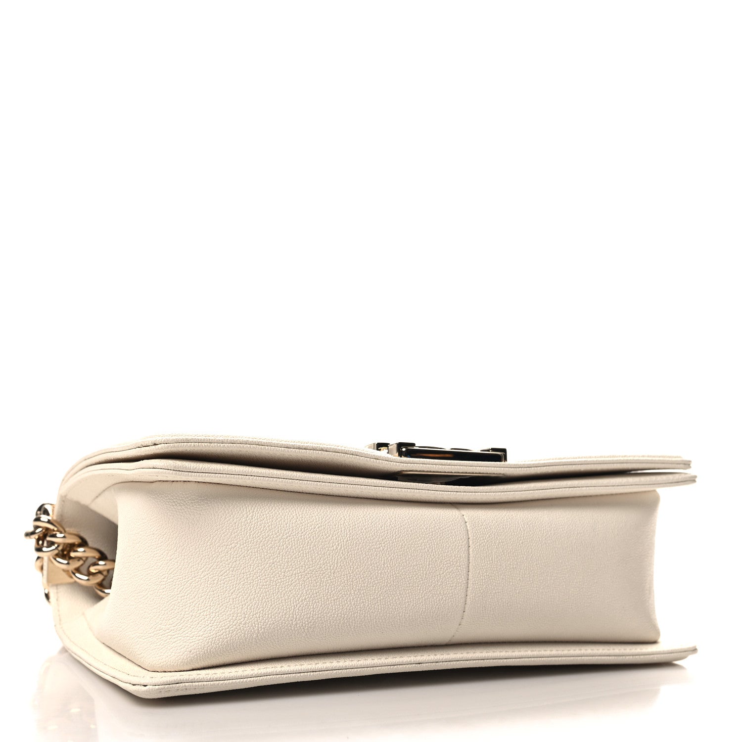 Chanel Caviar Quilted Medium Boy Flap White 4 of 11