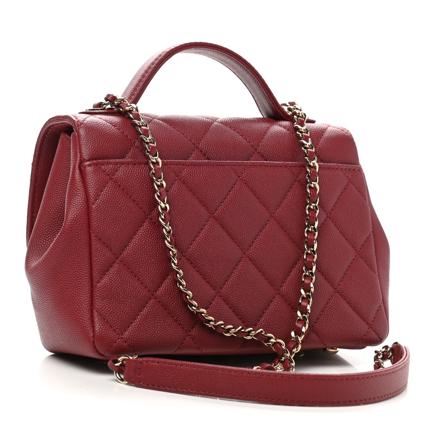 Chanel Caviar Quilted Mini Business Affinity Flap Burgundy 3 of 10
