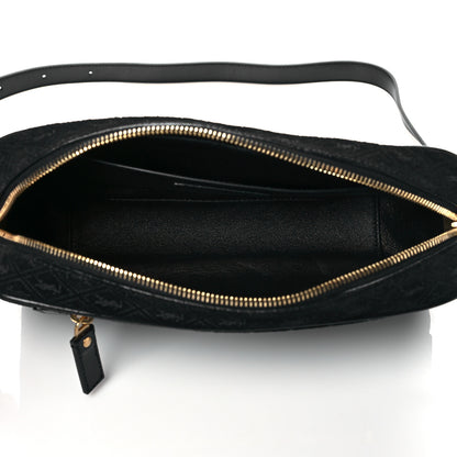 Saint Laurent Suede Monogram All Over Camera Bag Black 5 of 9