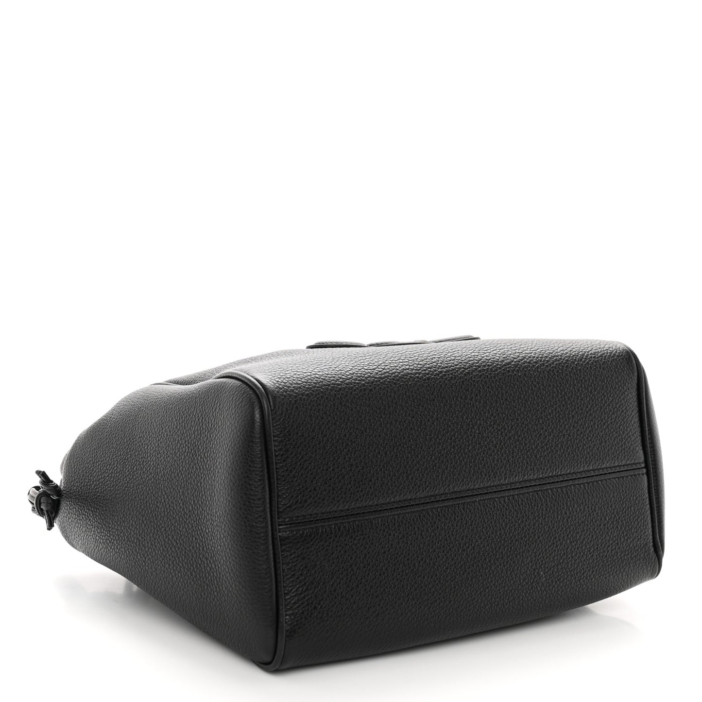 Calfskin Cuir Small Triomphe Cabas Drawstring Black