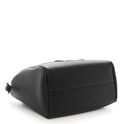 Celine Calfskin Cuir Small Triomphe Cabas Drawstring Black 4 of 10