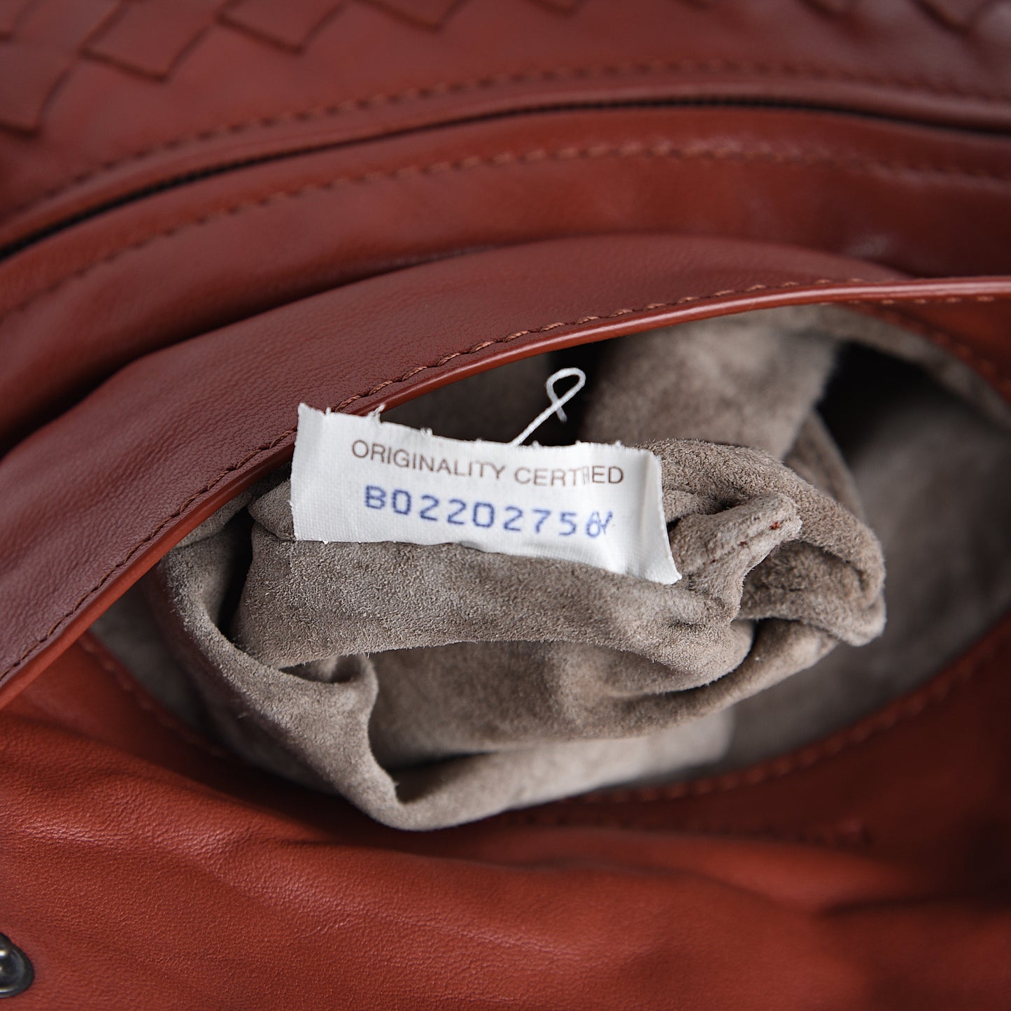 Nappa Intrecciato Mini Chain Messenger Brique