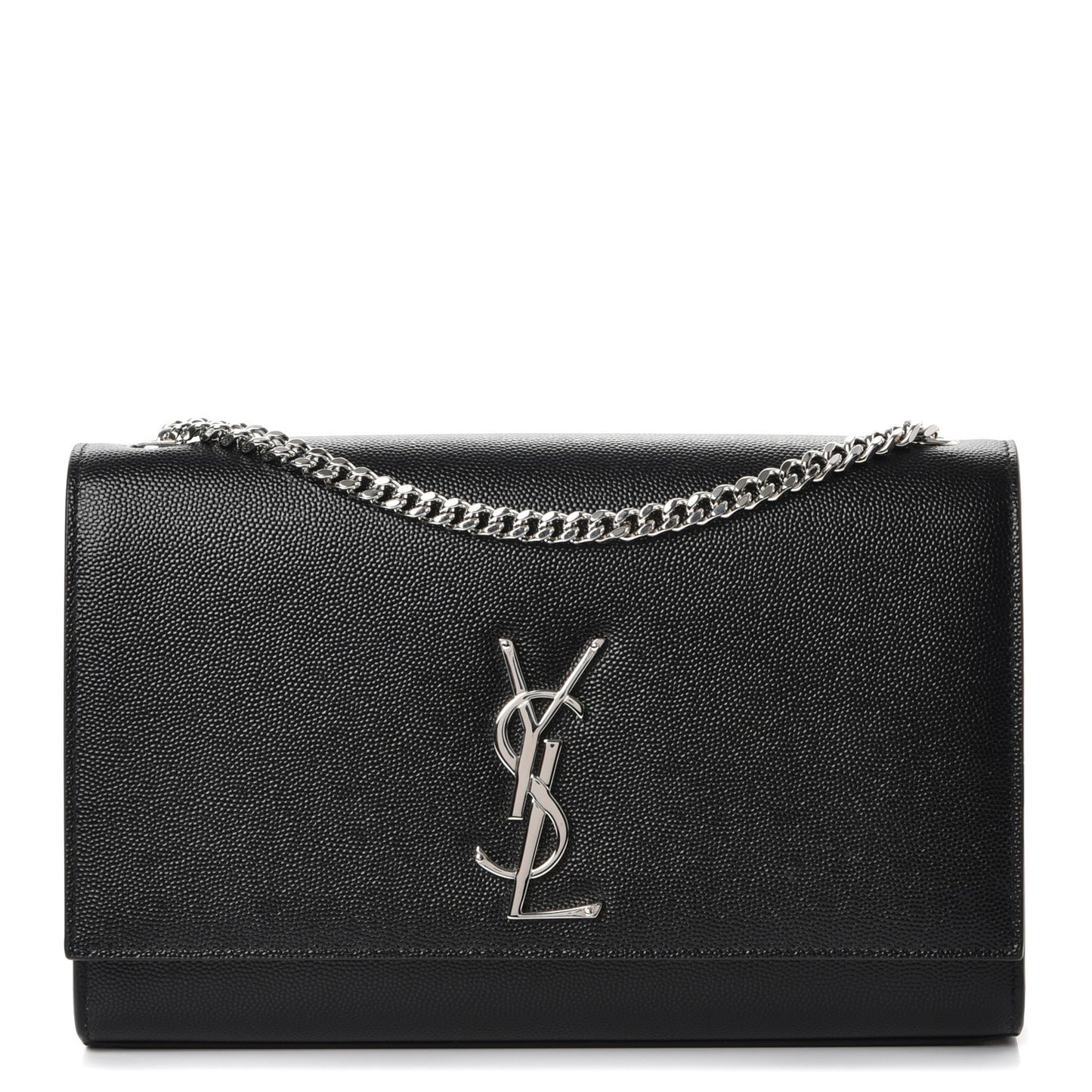 Grain De Poudre Medium Classic Monogram Kate Satchel Black