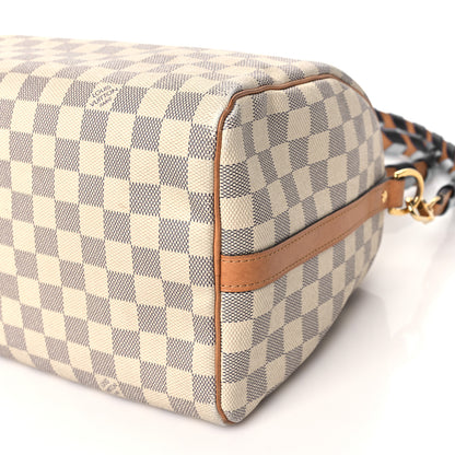 Louis Vuitton Damier Azur Braided Speedy Bandouliere 30 Blue 9 of 12