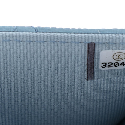 Chanel Caviar Quilted Flap Card Holder Wallet Light Blue 8 of 9