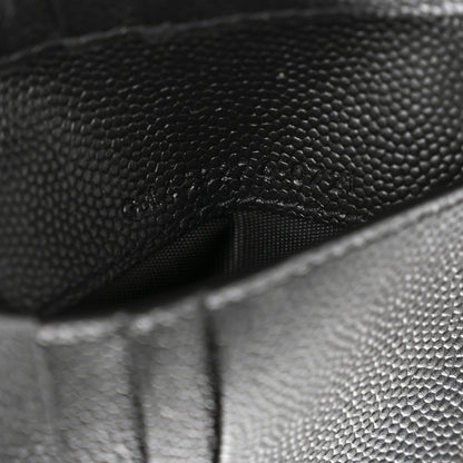 Saint Laurent Grain De Poudre Monogram Monochrome East West Cassandre Bifold Wallet Black 14 of 18