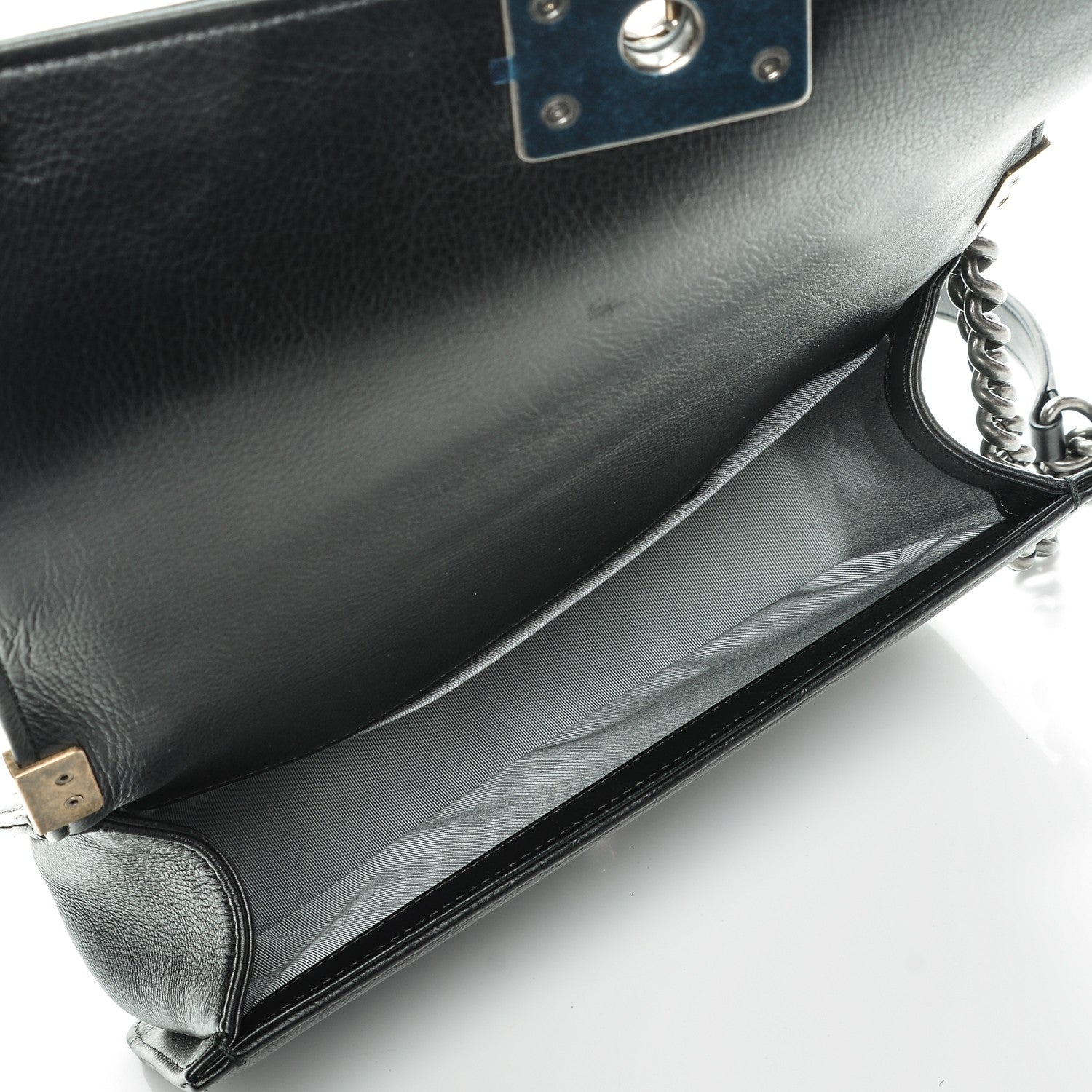 Chanel Calfskin Double Stitch Medium Boy Flap Black 6 of 8