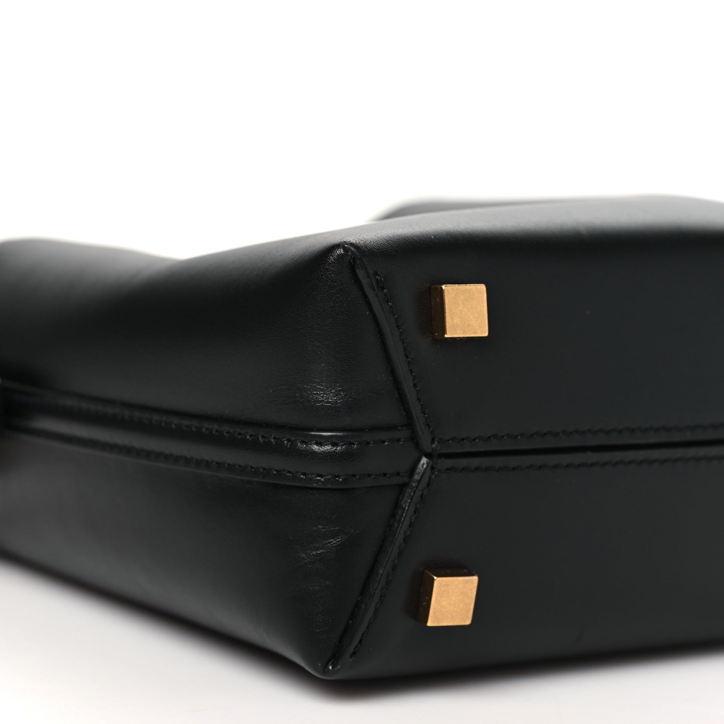 Shiny Calfskin Le 37 Mini Bucket Bag Black