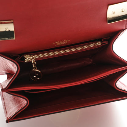 Gucci Calfskin Small 1973 Shoulder Flap Bag Red 5 of 6