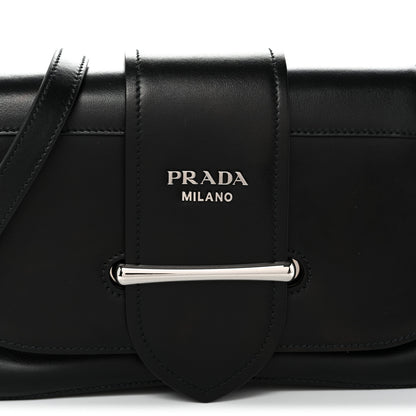 Prada City Calfskin Saffiano Sidonie Shoulder Bag Black 8 of 10