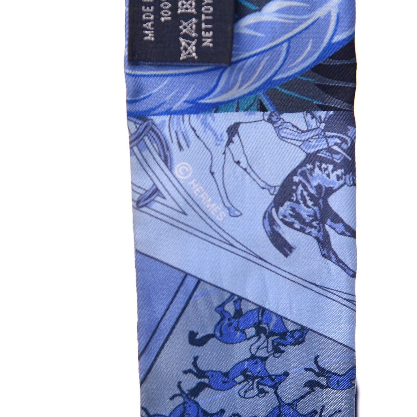 Silk Cheval Phoenix Twilly Marine Ciel Cobalt