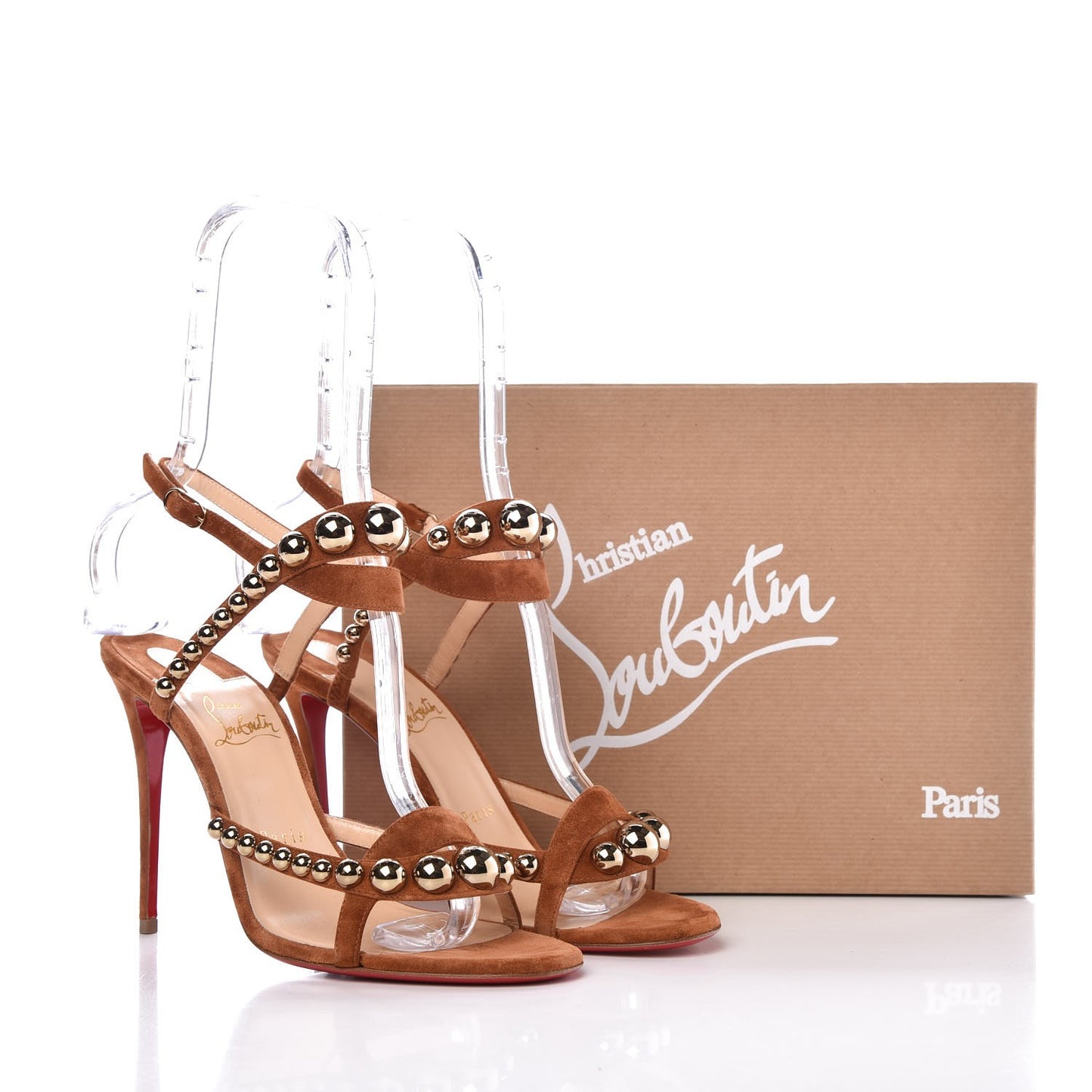 Veau Velours Galeria 100 Ankle Strap Sandals 38.5 Cannelle Bronze