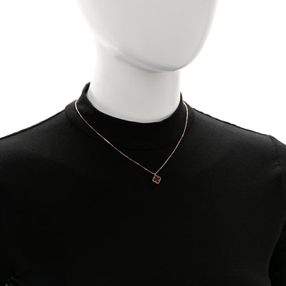 Van Cleef & Arpels 18K Rose Gold Carnelian Sweet Alhambra Pendant Necklace 2 of 7