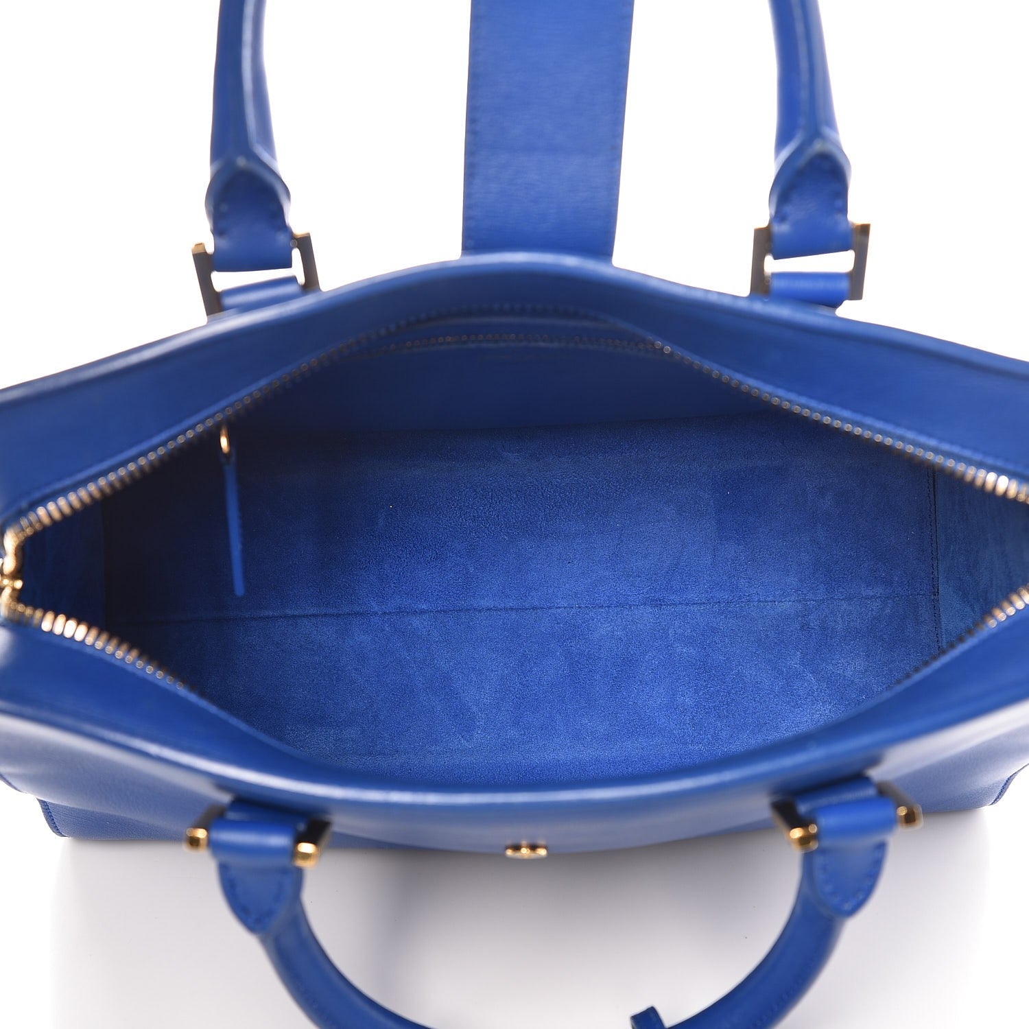 Saint Laurent Calfskin Small Monogram Cabas Blue Majorelle 5 of 11