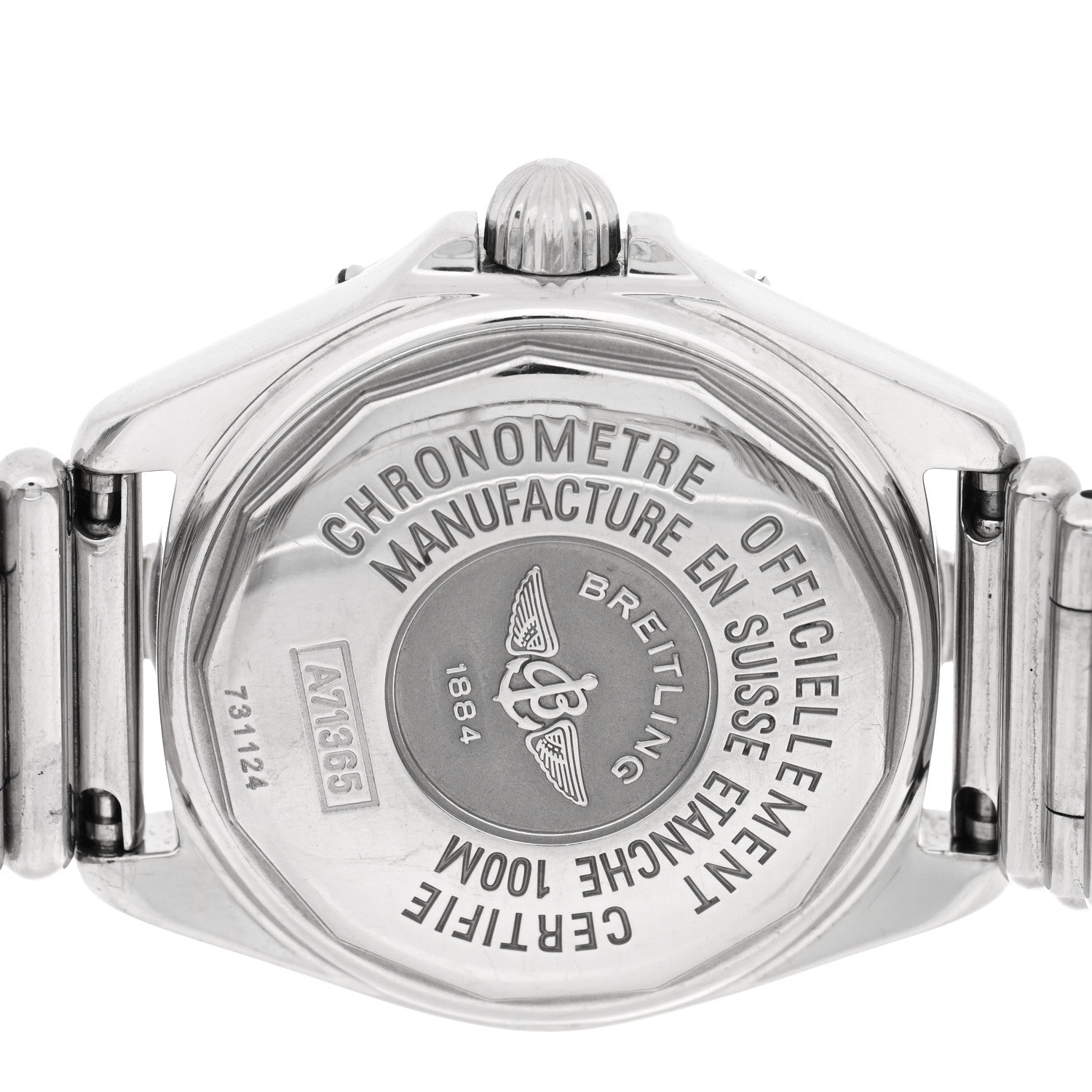 Breitling Stainless Steel Diamond Mother of Pearl 32mm Lady Cockpit Quartz Watch A71365 4 of 4
