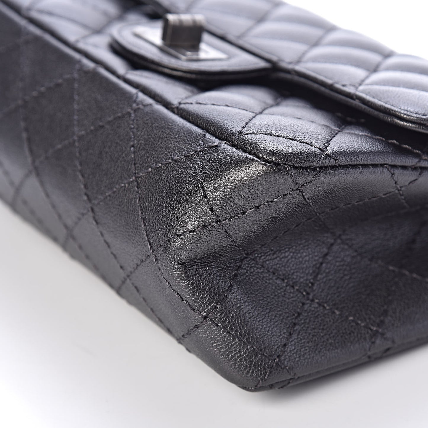 Sheepskin Quilted 2.55 Reissue Mini Flap Dark Grey