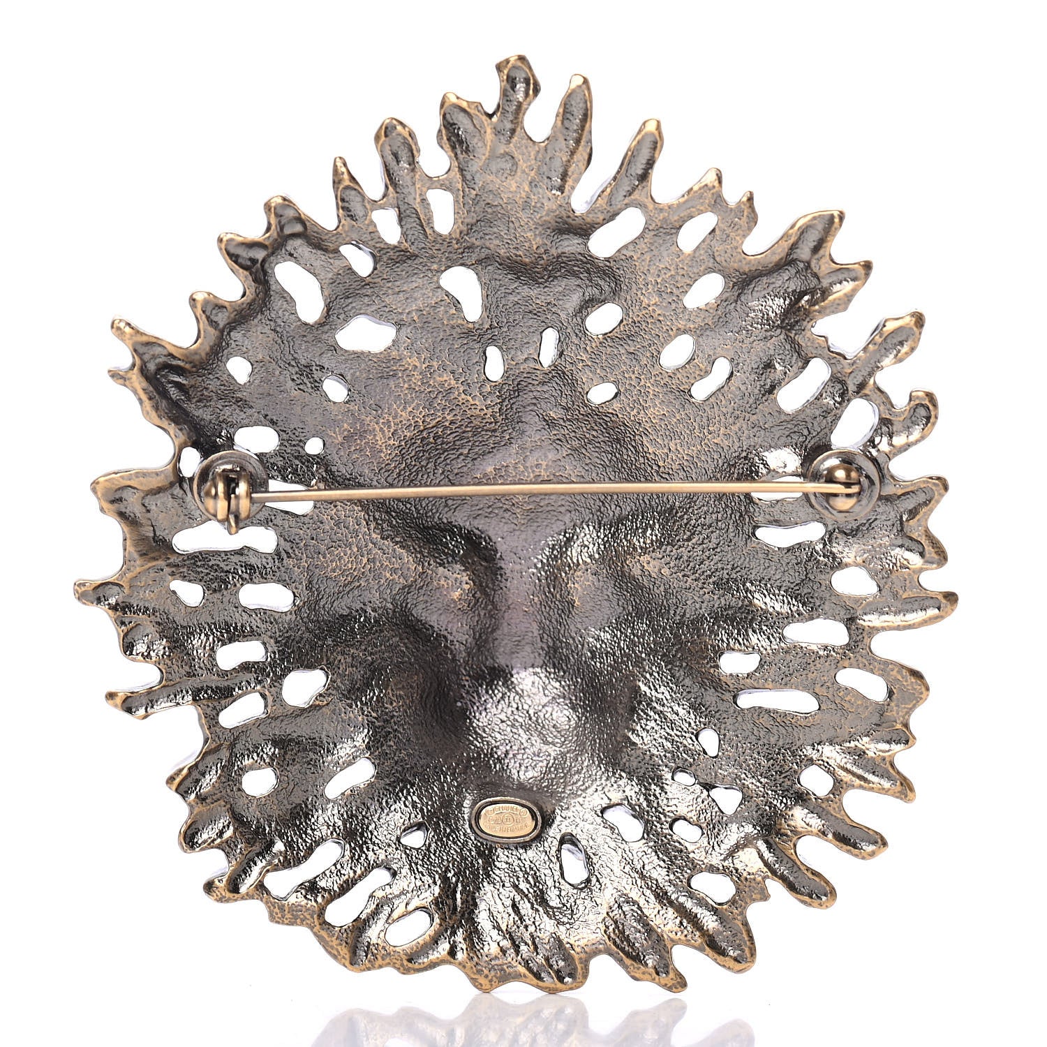 Chanel CC Lion Brooch Gold 2 of 3