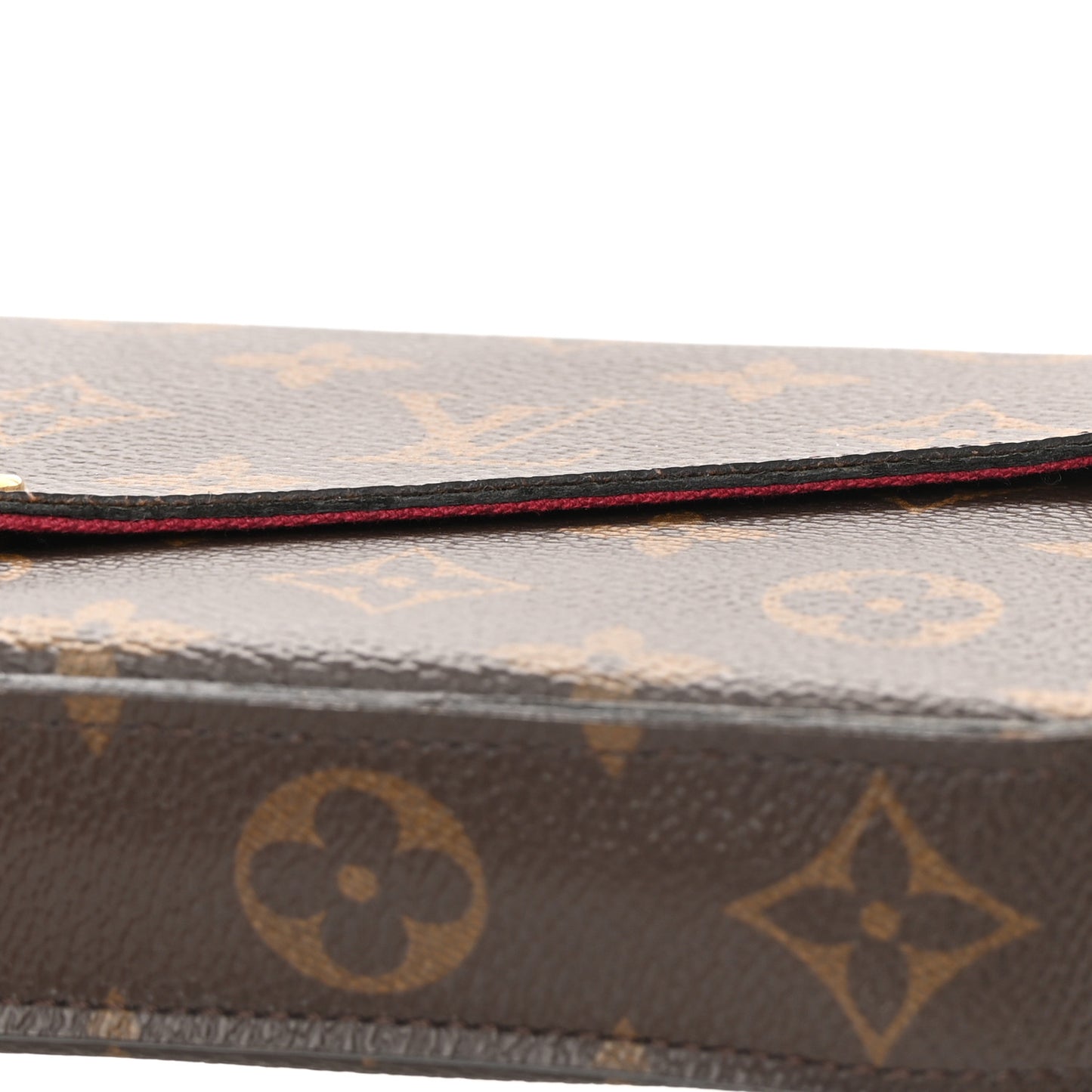 Monogram Pochette Felicie Chain Wallet Fuchsia
