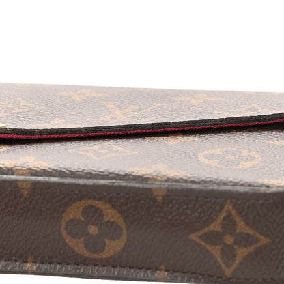 Louis Vuitton Monogram Pochette Felicie Chain Wallet Fuchsia 15 of 19