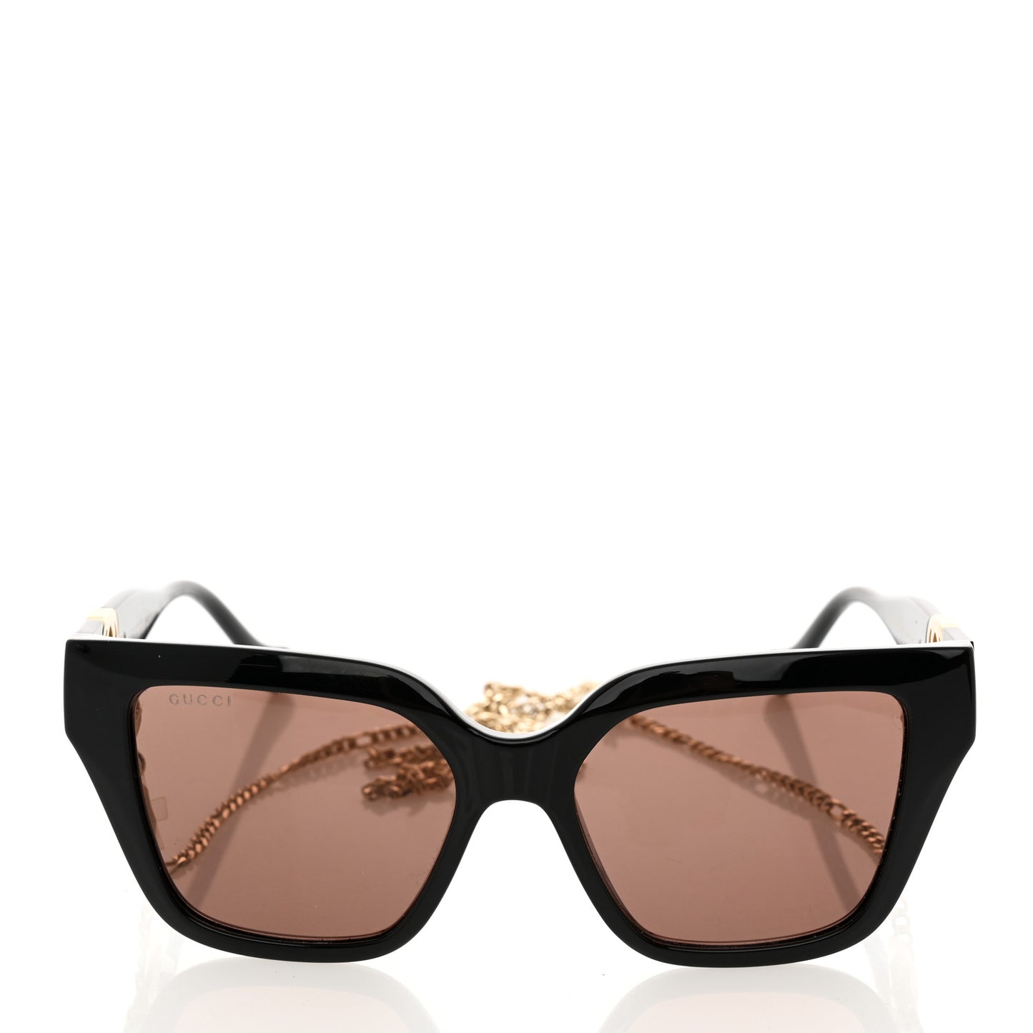 Acetate Square Frame Chain Sunglasses GG1023S Black