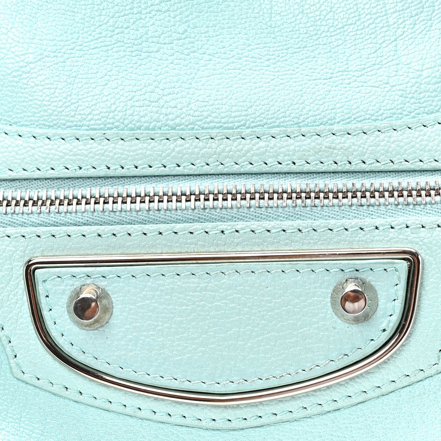 Chevre Silver Metallic Edge Hardware City Bleu Maldives