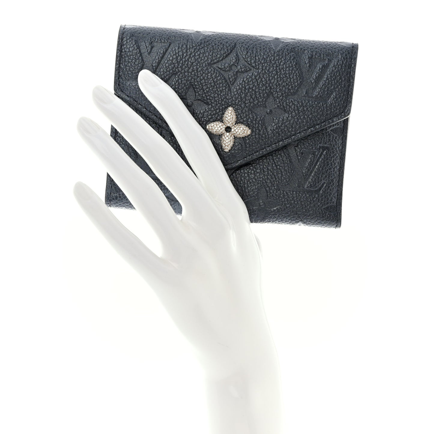 Empreinte Monogram Flower Victorine Wallet Navy Blue