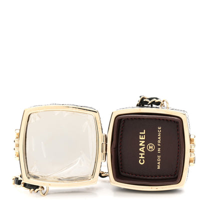 Chanel Lambskin Quilted Small Beauty Box Clutch With Chain Black 4 of 10