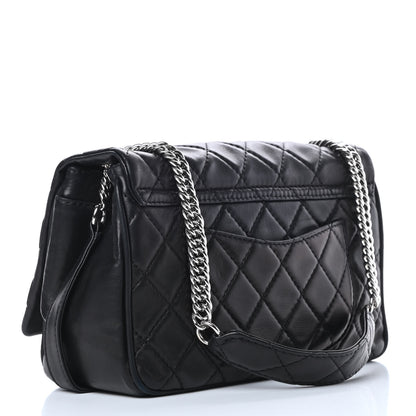 Chanel Lambskin Quilted Jumbo Icons Secret Label Flap Black 3 of 13
