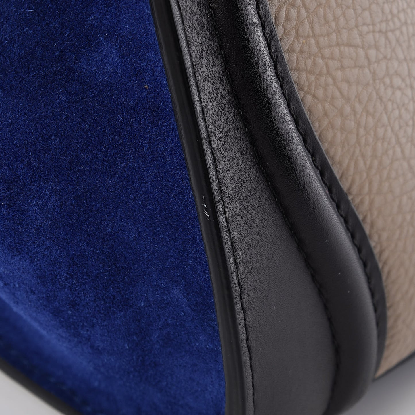 Elephant Calfskin Suede Micro Tri-Color Luggage Sand