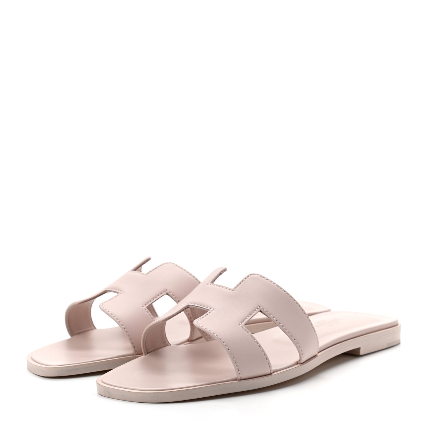 Box Calfskin Oran Sandals 37.5 Rose Pale