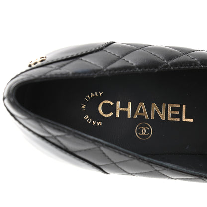 Chanel Lambskin Patent CC Chain Pumps 39 Black 7 of 8