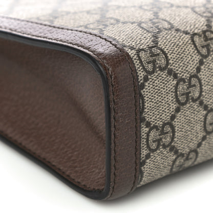 Gucci GG Supreme Monogram Web Ophidia Pouch Brown 9 of 14