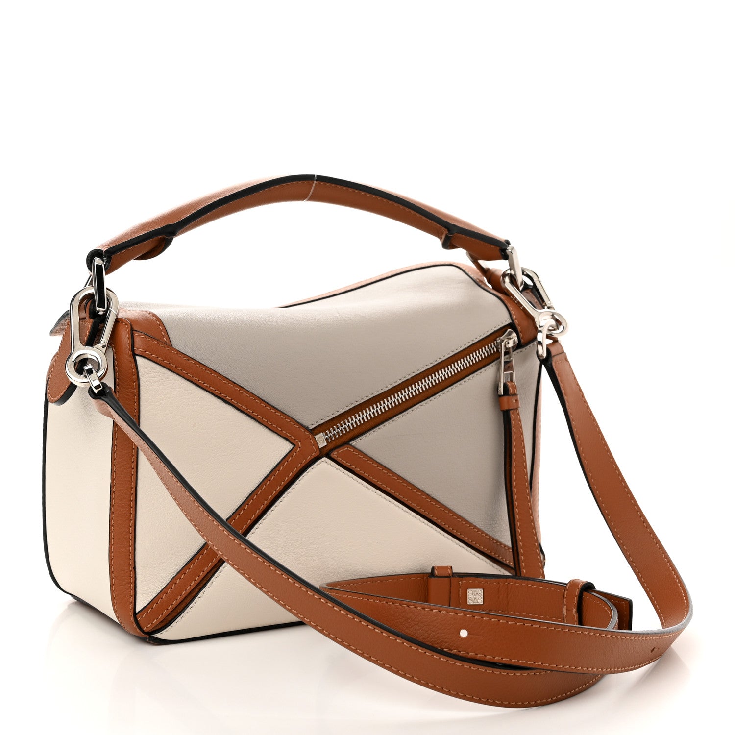Loewe Calfskin Small Graphic Puzzle Bag Ghost Soft White 3 of 9