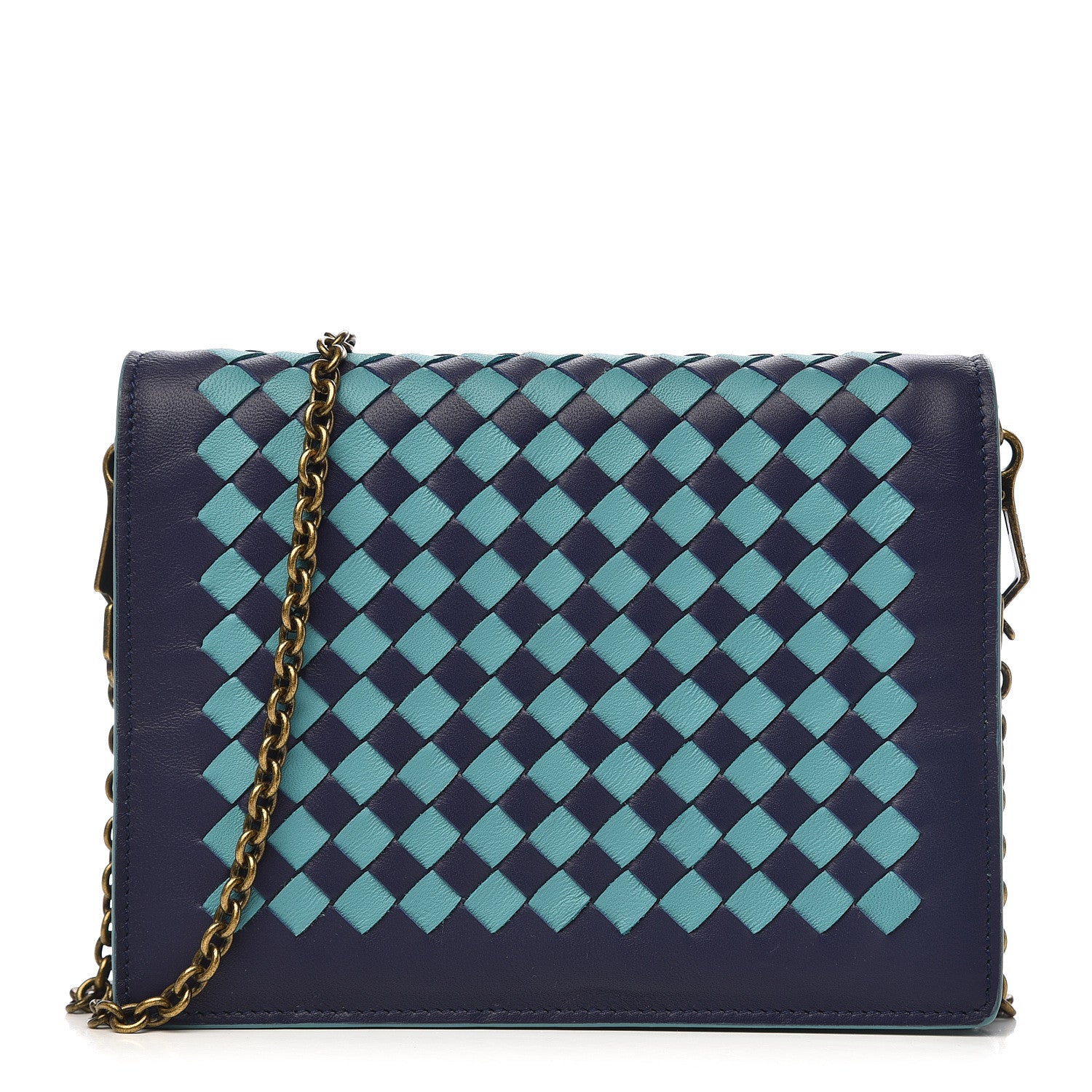Bottega Veneta Nappa Intrecciato Crossbody Bag Atlantic Aqua 1 of 9