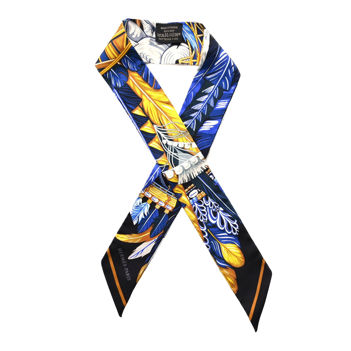 Silk La Danse Pacifique Twilly Bleu Nuit Jaune Vif