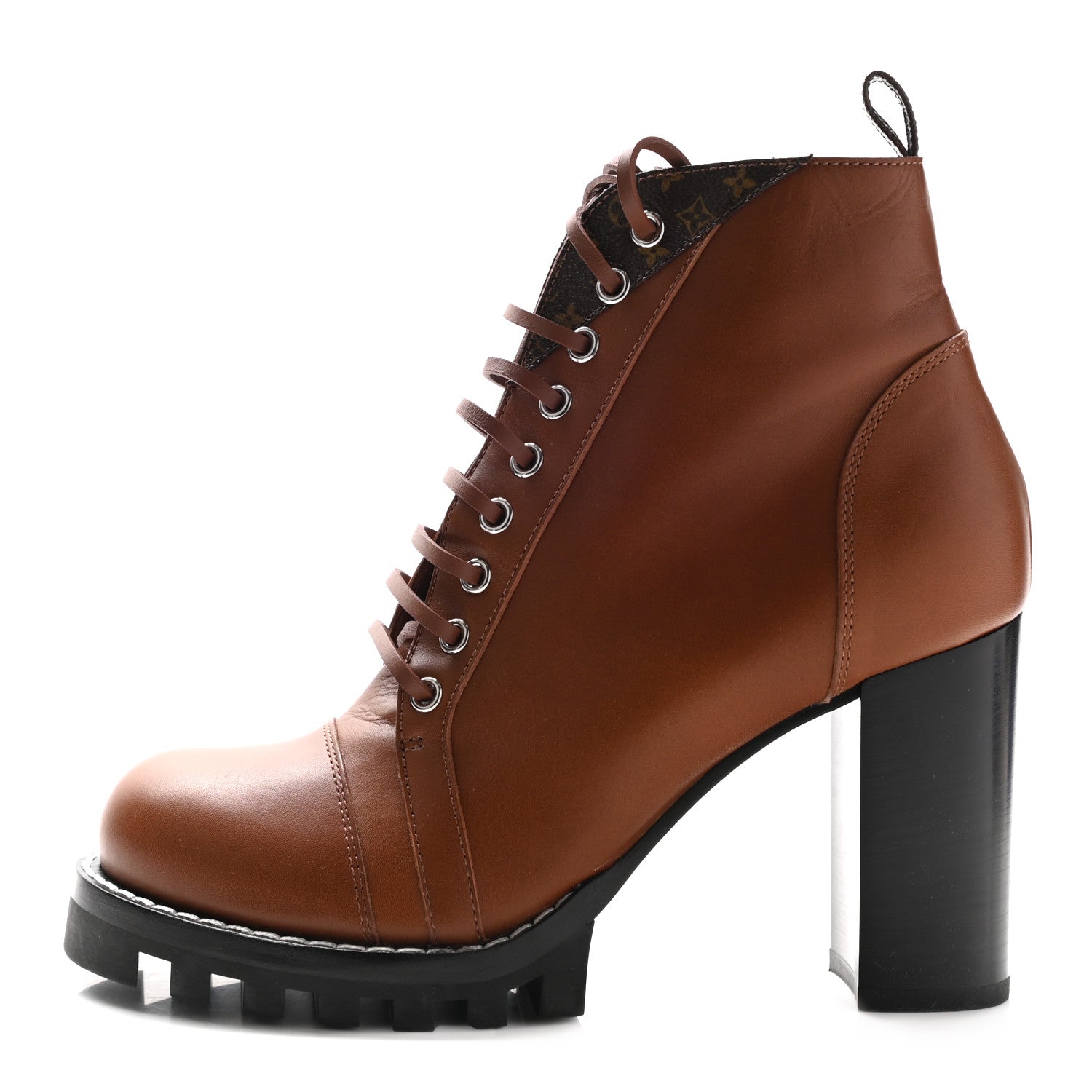 Louis Vuitton Calfskin Monogram Star Trail Ankle Boots 41 Cognac 1 of 14