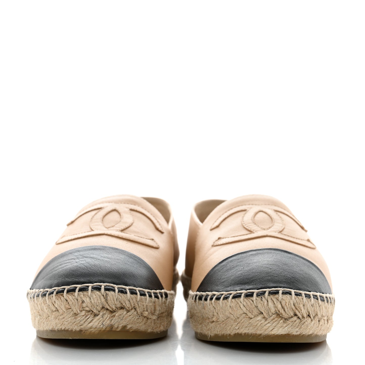 Lambskin CC Espadrilles 39 Beige Black