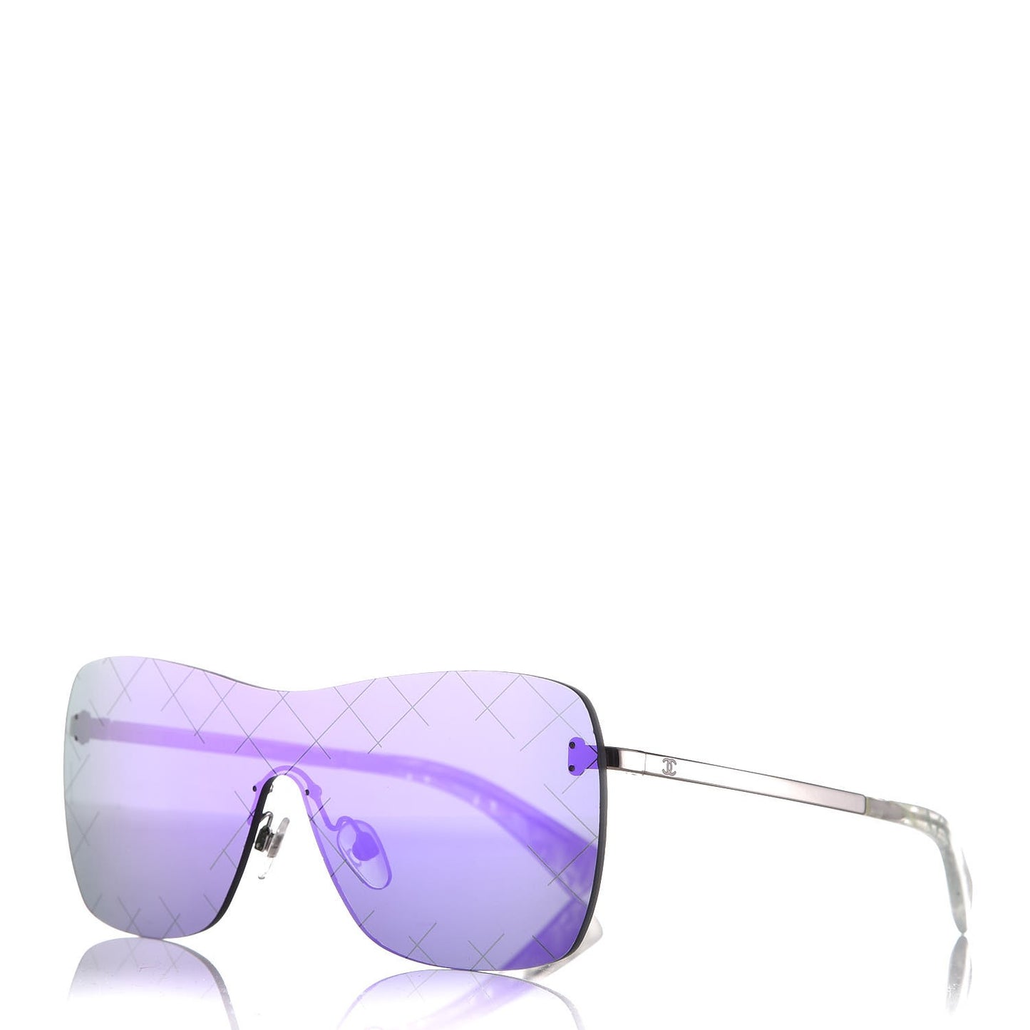 Shield Runway Sunglasses 4215 Silver Purple