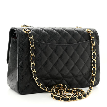 Chanel Caviar Quilted Jumbo Double Flap Black 3 of 10