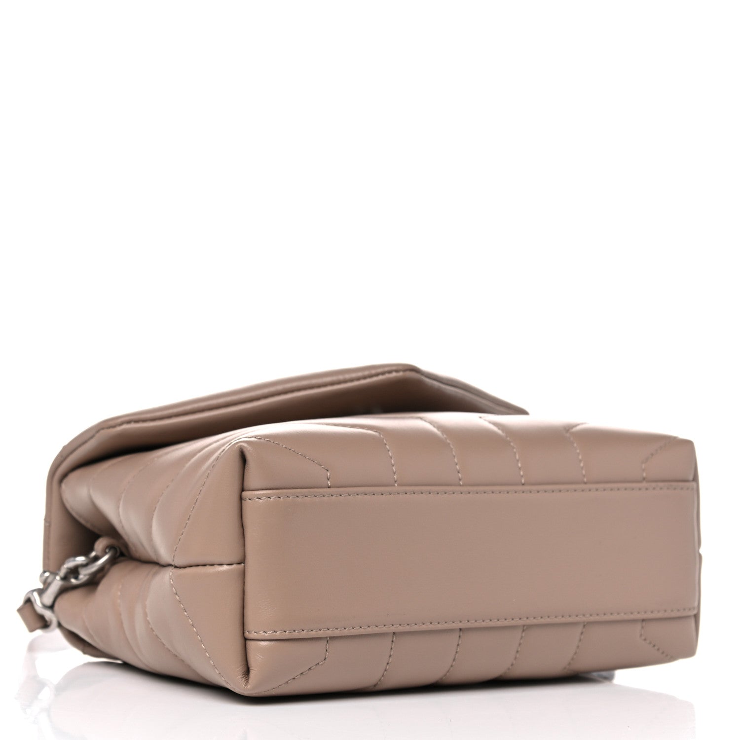Saint Laurent Calfskin Y Quilted Monogram Toy Loulou Crossbody Bag Dark Beige 4 of 10