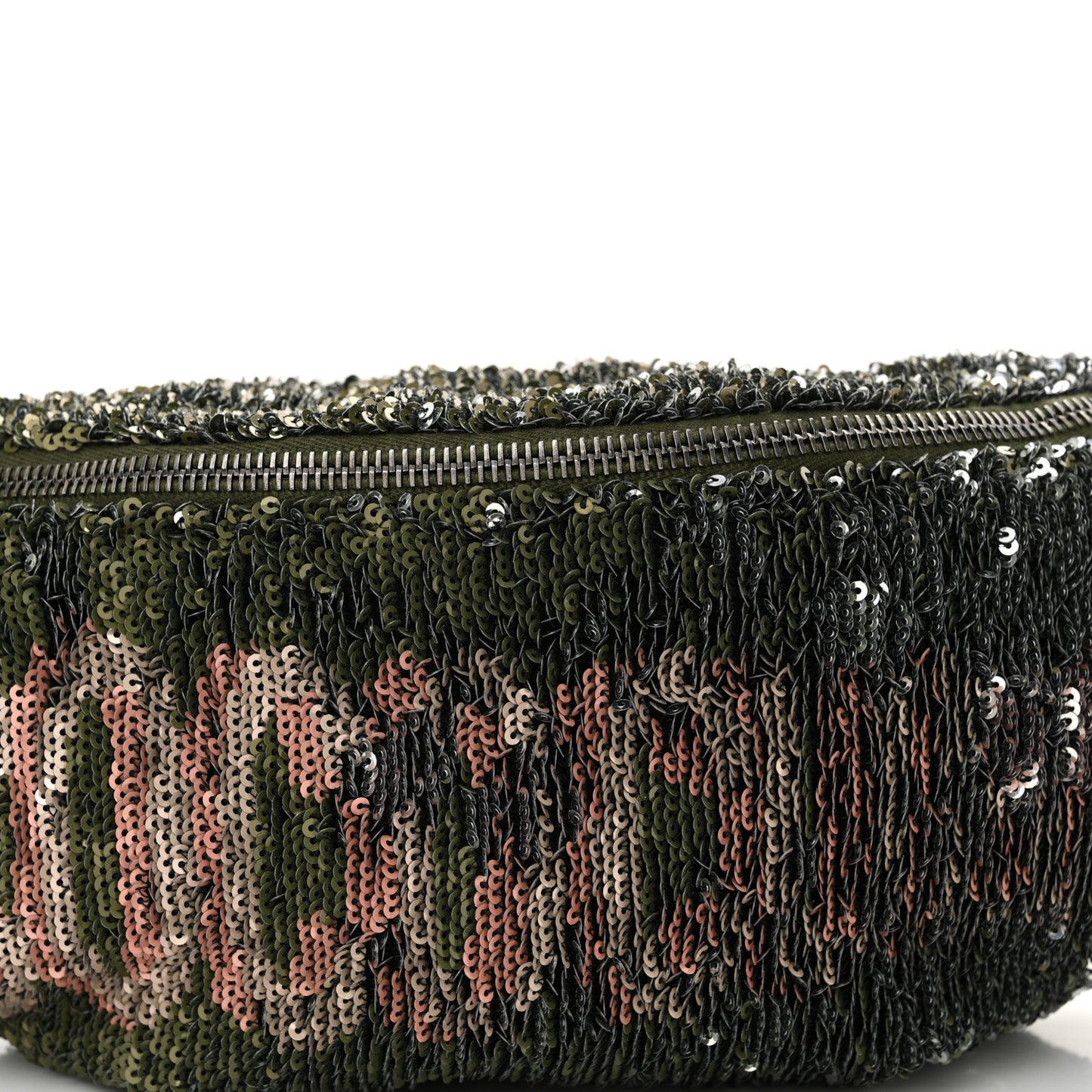 Sequin Coco Cuba Waist Bag Fanny Pack Khaki