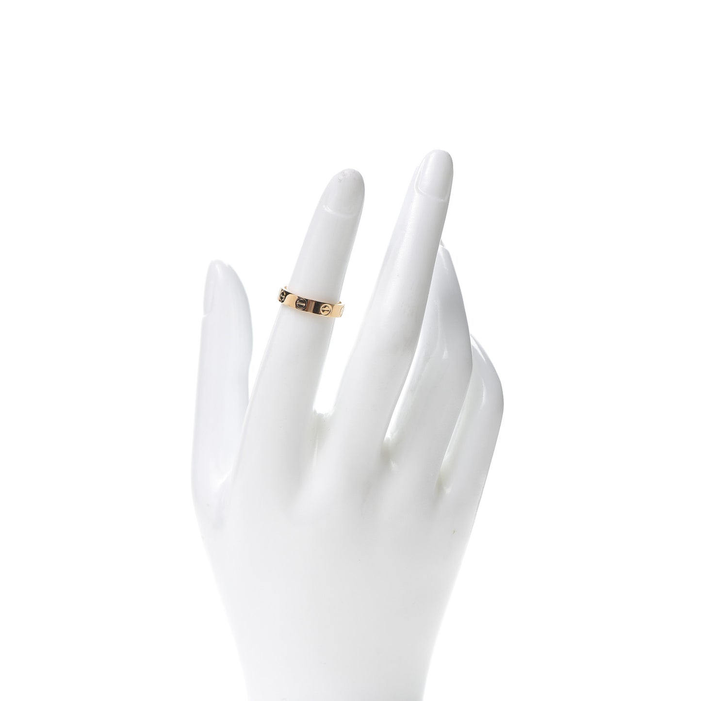 18K Yellow Gold 3.5mm LOVE Wedding Band Ring 48 4.5