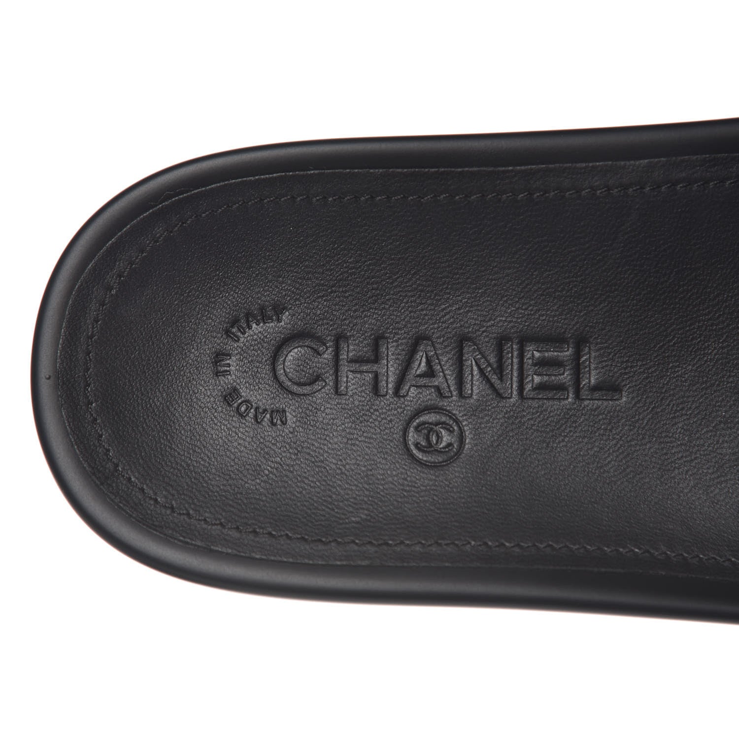 Chanel Fantasy Lambskin Pearl Chain CC Flat Mules 40 Silver Black 6 of 10