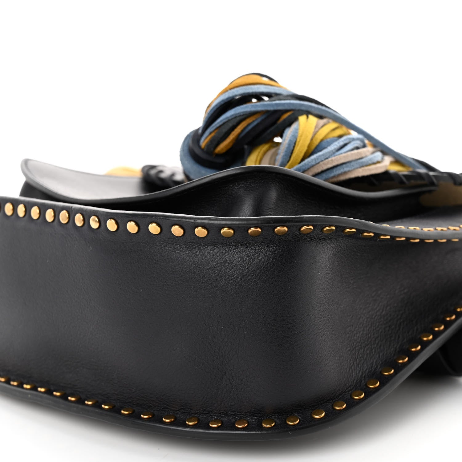 Chloe Suede Calfskin Braided Mini Hudson Shoulder Bag Black 9 of 9