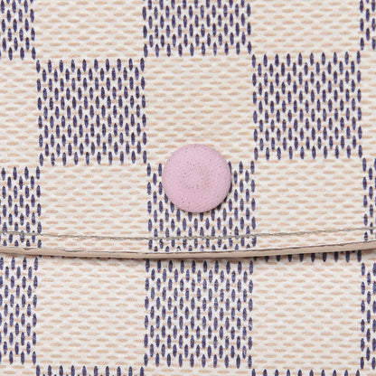 Louis Vuitton Damier Azur Emilie Wallet Rose Ballerine 12 of 14