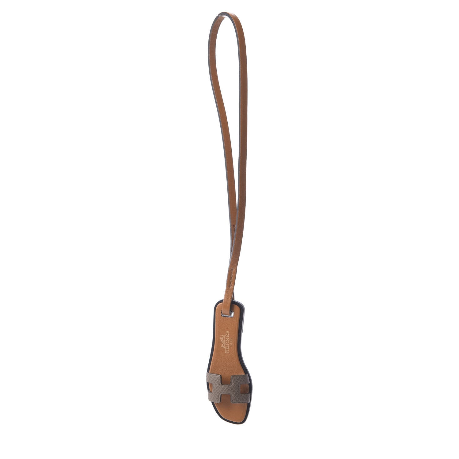 Hermes Epsom Butler Calfskin Hunter Oran Nano Bag Charm Etoupe 1 of 5