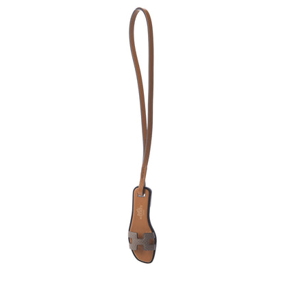 Hermes Epsom Butler Calfskin Hunter Oran Nano Bag Charm Etoupe 1 of 5