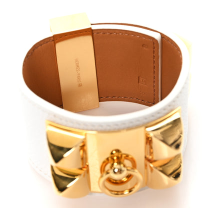 Hermes Epsom Collier de Chien CDC Bracelet S White 5 of 6